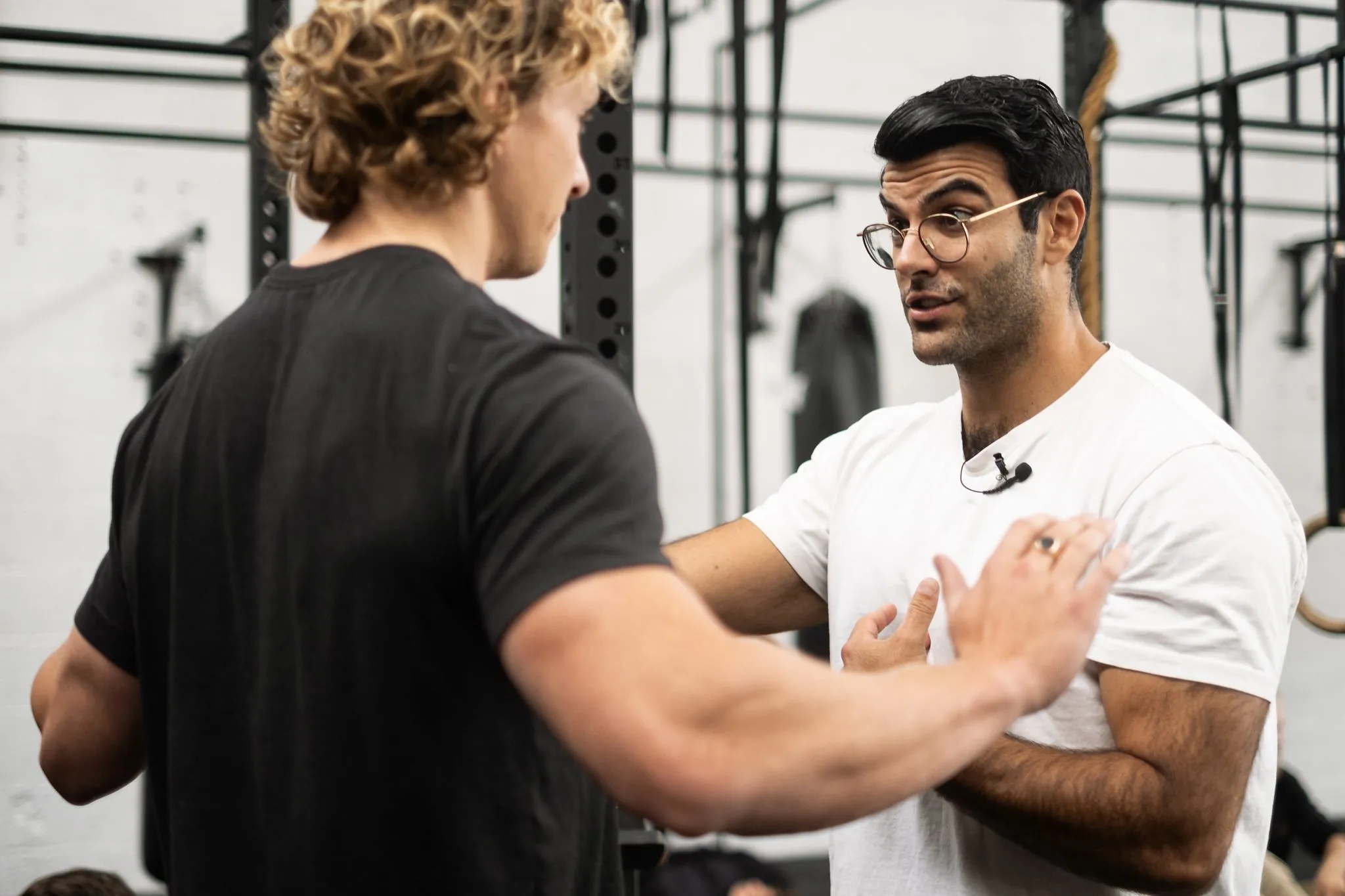 Richard Aceves in close conversation with a client during a 1:1 assessment